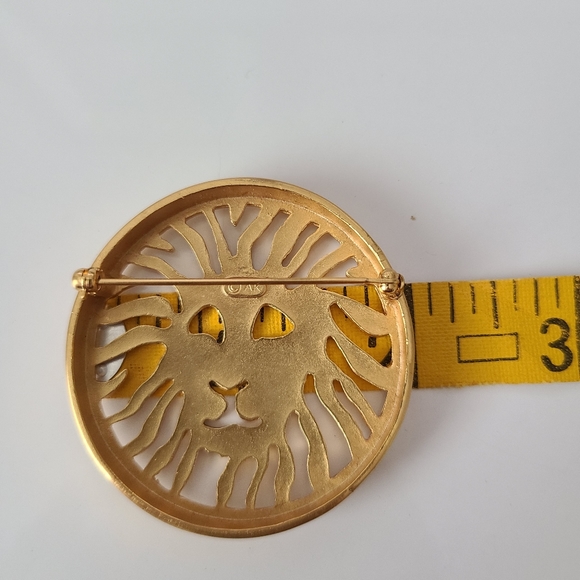 Vintage Anne Klein Lion Head Brooch Pin - Picture 6 of 7